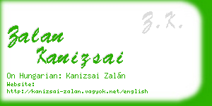 zalan kanizsai business card