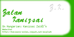 zalan kanizsai business card